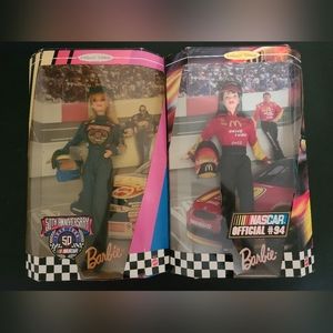 2 Nascar Barbies